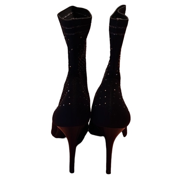 Jessica Gold Studs Black Boots - Picture 4 of 7